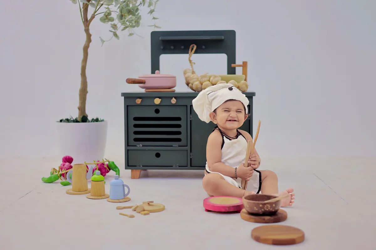 Cuisine en bois pour enfant avec accessoires — photo 1