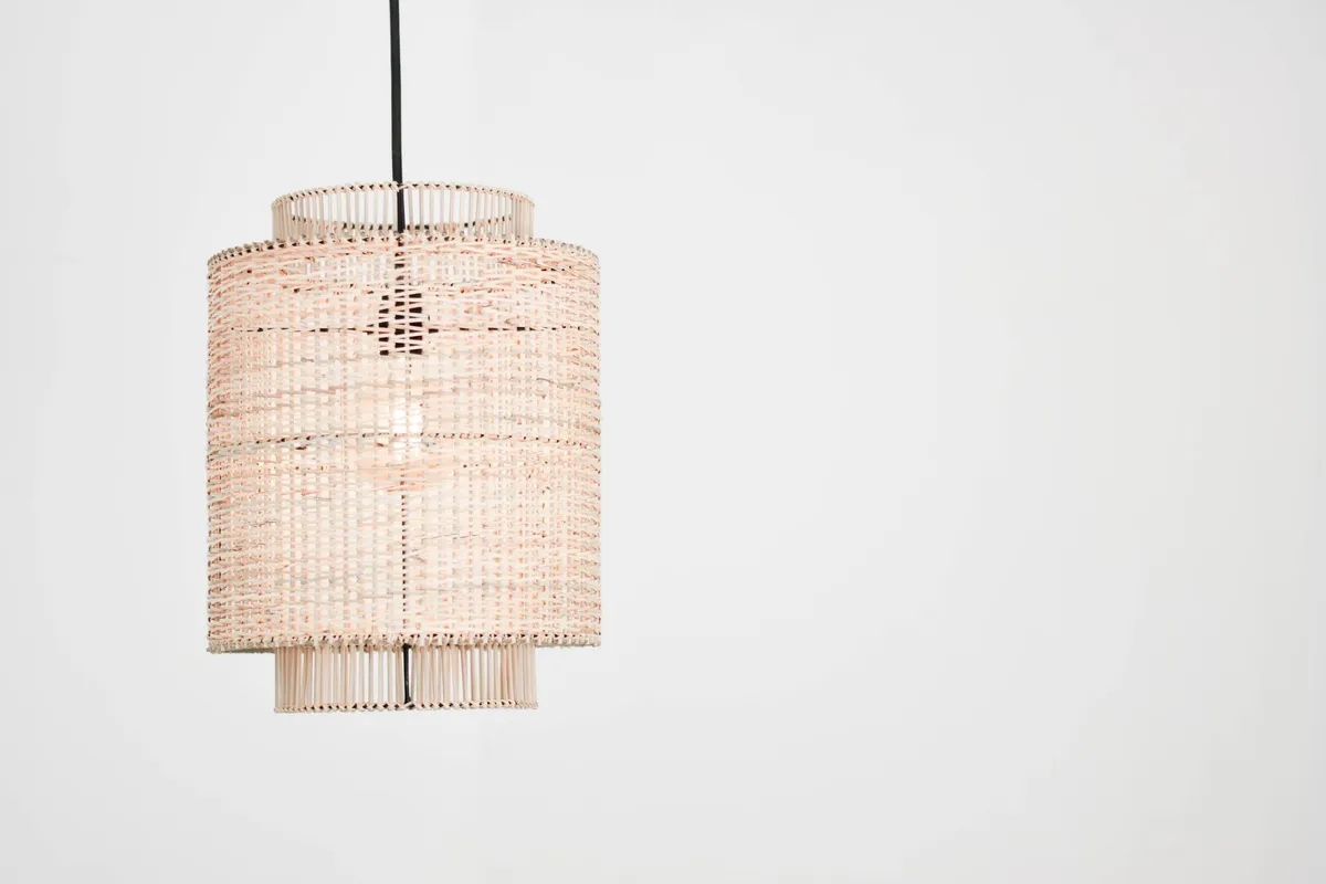Suspension luminaire osier boule 40 cm — photo 1